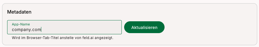 App-Namen anpassen