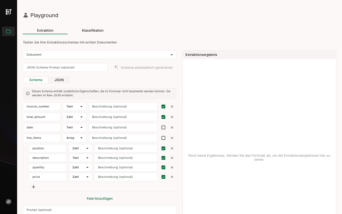 Playground — Extraktion